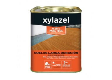 Aceite para teca Xylazel color miel 750ml para protección de suelos de madera en exterior