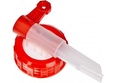 Tapón grifo rojo y blanco Tayg para bidones de 20 y 30 litros