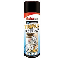 FISCHER - Silicona líquida en spray 500ml Negro para sellar e impermeabilizar fugas de agua, grietas