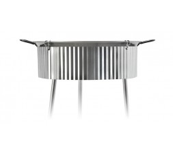 Detalle de las láminas de acero galvanizado del paravientos.