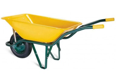 Wurko Carretilla Obra Amarilla Europea 90l