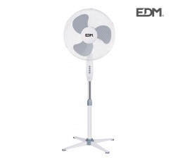 Ventilador de pie blanco potencia: 45w aspas: ø40cm altura regulable 105-125cm edm