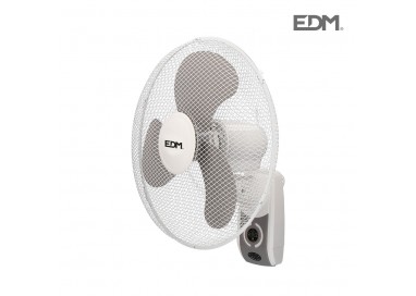 Ventilador de pared. blanco. potencia: 45w aspas: ø40cm con mando a distancia. ø43cm edm