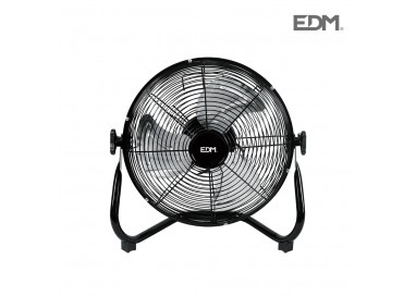 Ventilador industrial de suelo negro potencia: 45w aspas: ø30x41cm edm