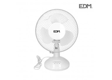 Ventilador de sobremesa blanco potencia: 25w aspas: ø23x36cm edm