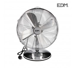 Ventilador de sobremesa cromado potencia: 60w aspas: ø40x55cm edm