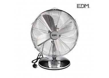 Ventilador de sobremesa cromado potencia: 60w aspas: ø40x55cm edm