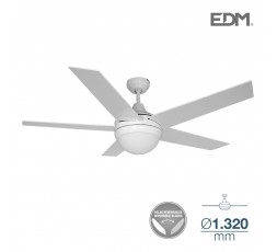 Ventilador de techo modelo adriatico blanco potencia: 60w aspas: ø132cm con mando a distancia edm