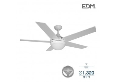 Ventilador de techo modelo adriatico blanco potencia: 60w aspas: ø132cm con mando a distancia edm