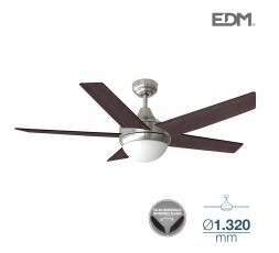 Ventilador de techo modelo adriatico wengue/niquel satin potencia: 60w aspas: ø132cm con mando a distancia edm
