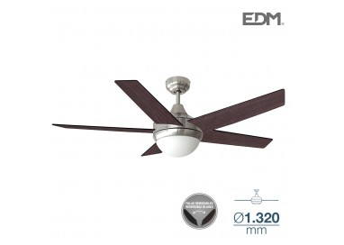Ventilador de techo modelo adriatico wengue/niquel satin potencia: 60w aspas: ø132cm con mando a distancia edm