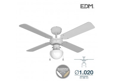 Ventilador de techo modelo caribe blanco potencia: 50w aspas: ø102cm edm
