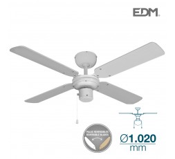 Ventilador de techo modelo baltico blanco potencia: 50w aspas: ø102cm edm