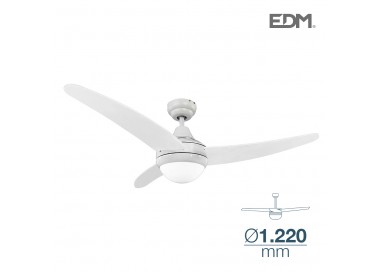 Ventilador de techo modelo egeo blanco potencia: 60w aspas: ø122cm con mando a distancia edm
