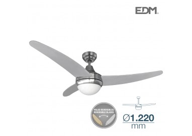 Ventilador de techo modelo egeo cromado potencia: 60w aspas: ø122cm con mando a distancia edm