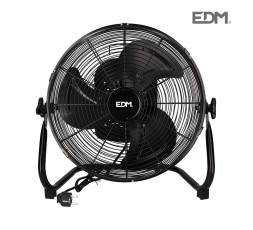 Ventilador industrial de suelo oscilante. negro. potencia: 70w aspas: ø45x55cm edm