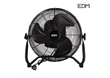 Ventilador industrial de suelo oscilante. negro. potencia: 70w aspas: ø45x55cm edm
