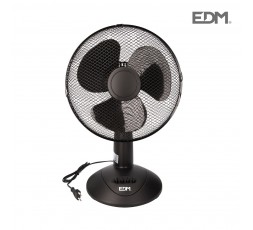 Ventilador de sobremesa negro potencia: 45w aspas: ø30x51cm edm