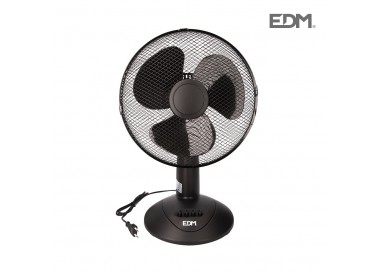 Ventilador de sobremesa negro potencia: 45w aspas: ø30x51cm edm