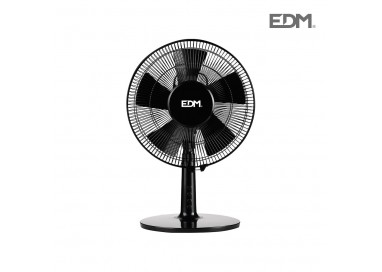 Ventilador de sobremesa negro potencia: 40w aspas: ø30x48cm edm