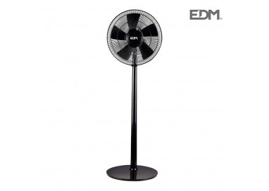 Ventilador de pie con base circular negro potencia: 55w aspas: ø40cm altura: 135cm edm