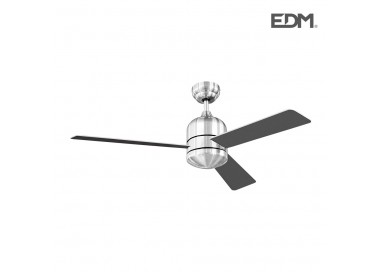 Ventilador de techo modelo savu cromado. potencia: 60w aspas: ø115cm con mando a distancia edm