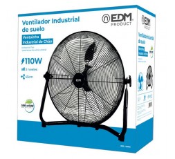 Ventilador industrial de suelo negro potencia: 110w aspas: ø45x54cm edm 2