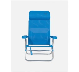 Silla de playa reclinable Crespo AL/205 C-05 azul, vista completa.