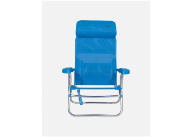Silla de playa reclinable Crespo AL/205 C-05 azul, vista completa.