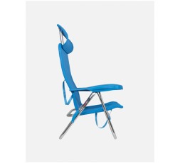 Silla de playa reclinable Crespo AL/205 C-05 azul, vista completa. 2