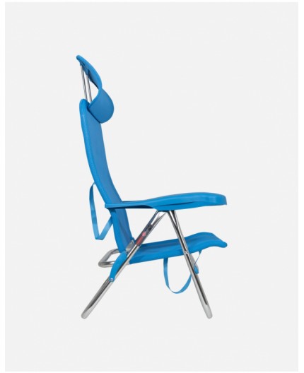 Crespo Silla de Playa Reclinable AL/205 C-05 Azul – Baja, Compacta