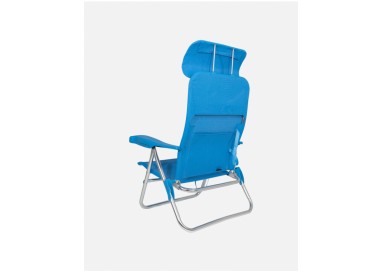 Detalle del cabezal ergonómico regulable de la silla Crespo