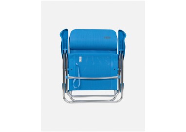 Silla de playa Crespo plegada con asas de transporte