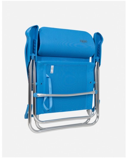 Crespo Silla de Playa Reclinable AL/205 C-05 Azul – Baja, Compacta