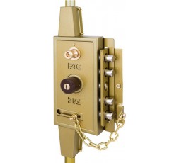 Cerradura de sobreponer FAC MB-86 PL pintada para seguridad en puertas