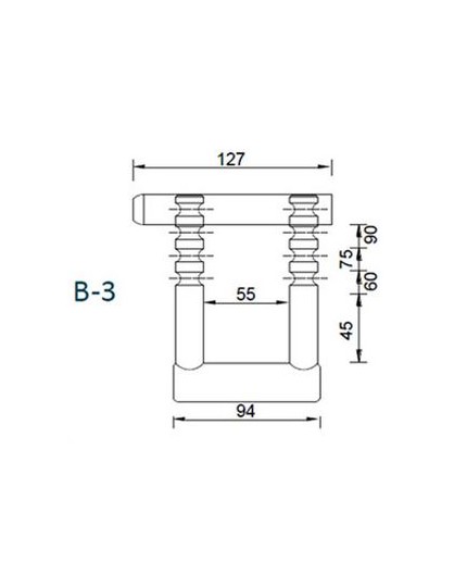 Candado LYF de latón macizo con medidas 55x45 a 55x90 mm