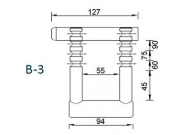 Candado LYF de latón macizo con medidas 55x45 a 55x90 mm