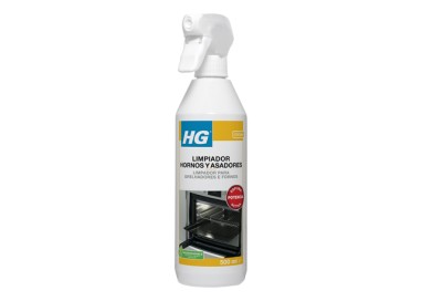 Bote de 500ml de limpiador HG para hornos, asadores y placas de acero inoxidable con pulverizador