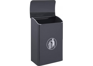 arregui-papelera-mural-de-acero-para-pared-gris-antracita-30-l arregui-papelera-mural-de-acero-para-pared-gris-antracita-30-l