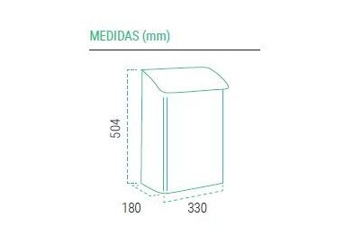 arregui-papelera-mural-de-acero-para-pared-gris-antracita-30-l arregui-papelera-mural-de-acero-para-pared-gris-antracita-30-l