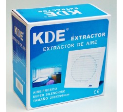 KDE Extractor de aire super silencioso (aspirador) para ventilación 25W 208x208mm