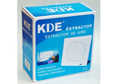 KDE Extractor de aire super silencioso (aspirador) para ventilación 25W 208x208mm