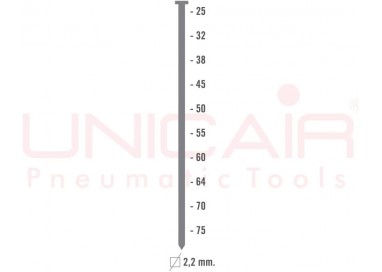 Clavos Unicair 2,2 TN x 32 mm - Caja de 2.000 uds | Alta resistencia