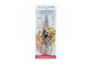 3 CLAVELES Tijera Cocina Master 8" – 00410