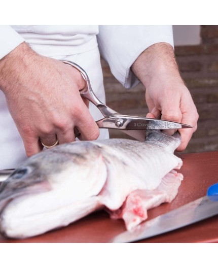 Tijera de Cocina Profesional 3 Claveles Master 8" | Acero Inoxidable