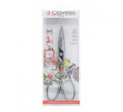 3 CLAVELES Tijera Cocina Star Acero Inox 8" – 00402 2