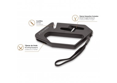 3 CLAVELES - Afilador Cuchillos y Tijeras 15 cm | ¡Corte Preciso y Eficiente!