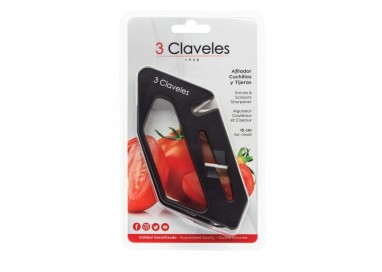 3 CLAVELES - Afilador Cuchillos y Tijeras 15 cm | ¡Corte Preciso y Eficiente!