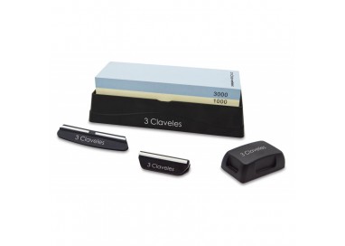 Consigue un Afilado Preciso! Piedra de Afilar 3 Claveles con 2 Guías