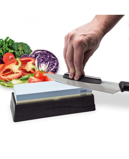 Consigue un Afilado Preciso! Piedra de Afilar 3 Claveles con 2 Guías